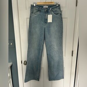 Flying Monkey Light Blue wide Straight Leg  Women’s High Waisted Jeans S30 NWT